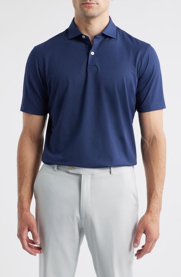 ピーター・ミラー メンズ トップス ポロシャツ コットン Peter Millar Crown Crafted Albatross Pima Cotton Blend Polo Navy ネイビー