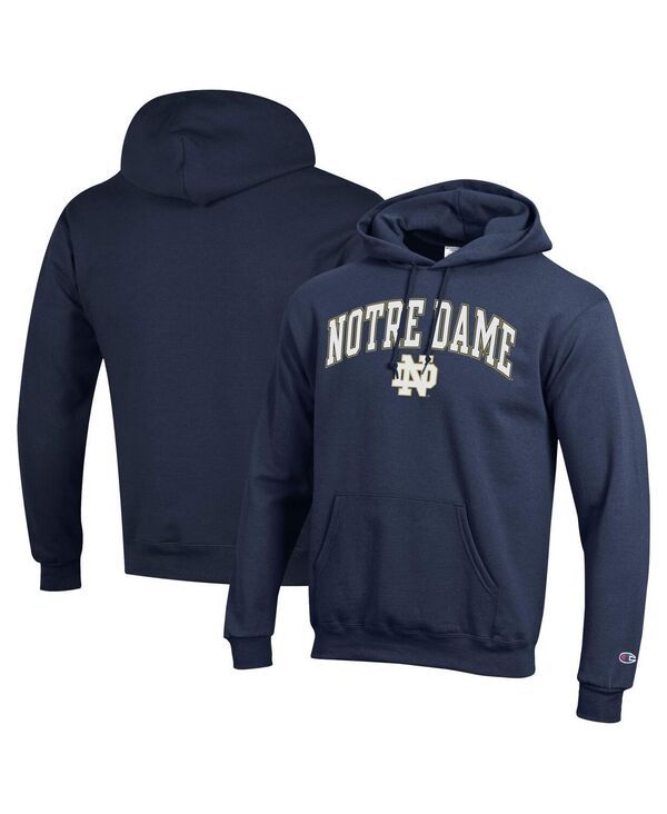チャンピオン メンズ アウター パーカー・スウェット ロゴ フリース Champion Mens Navy Notre Dame Fighting Irish Arched Logo Fleece P