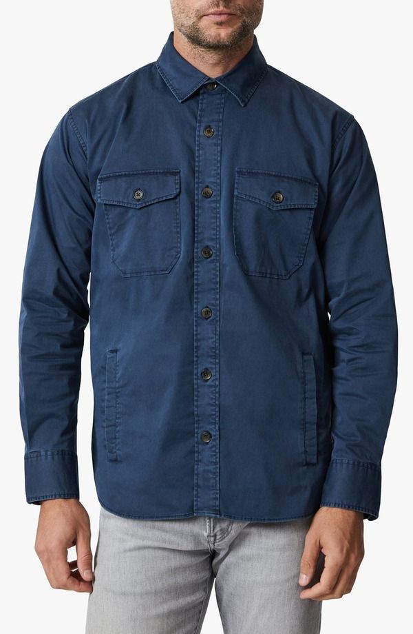 ３４ヘリテージ メンズ アウター ジャケット・ブルゾン シャツ デニム 34 Heritage Denim Overshirt Dark Blue ブルー