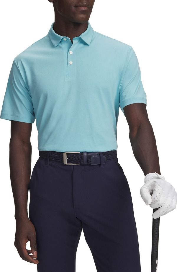 アンダーアーマー メンズ トップス ポロシャツ Under Armour UArmourDry Solid Performance Golf Polo Blue Haze ブルー