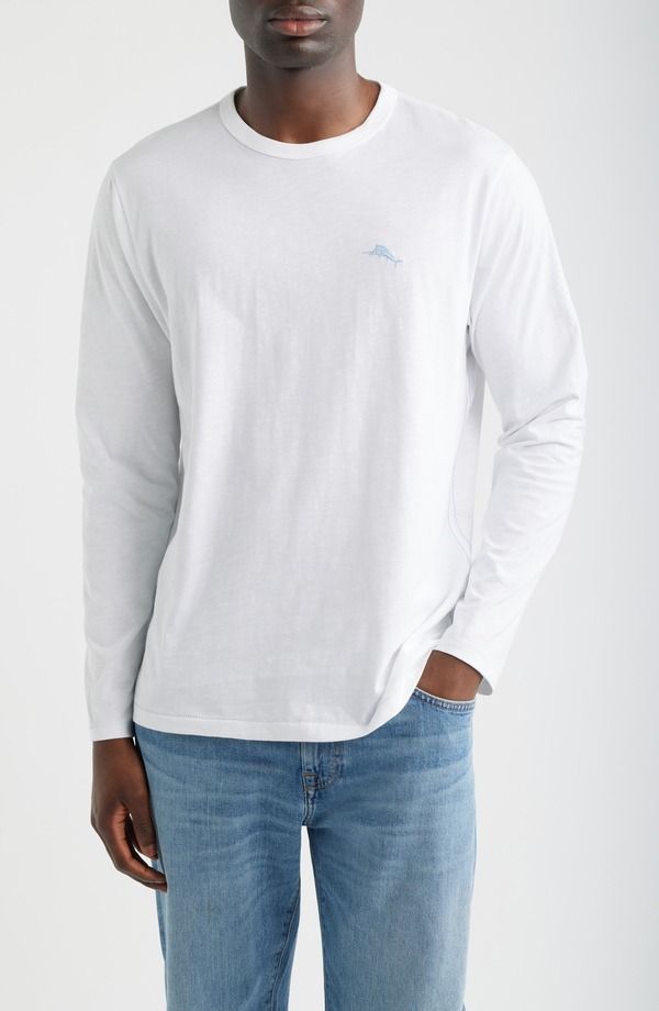トッミーバハマ メンズ トップス Tシャツ コットン グラフィック Tommy Bahama Paradise in a Bottle Long Sleeve Cotton Graphic TShir