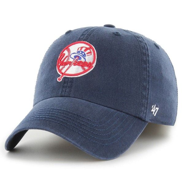 フォーティーセブン メンズ アクセサリー 帽子 ロゴ Mens 47 Navy New York Yankees Franchise Logo Fitted Hat Navy ネイビー
