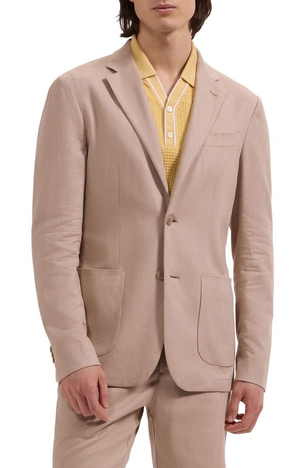 ブガッチ メンズ アウター ジャケット・ブルゾン コート リネン Bugatchi Aerolinen Blend Sport Coat Desert