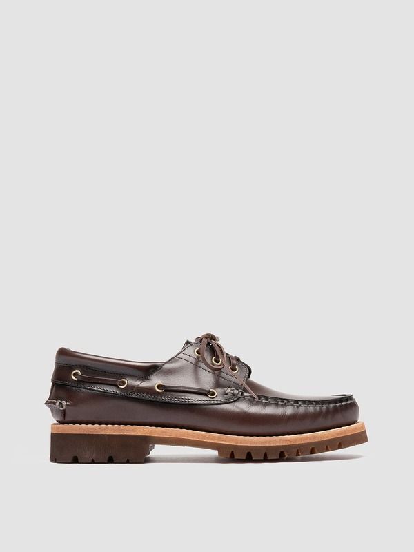 オフィチーネクリエイティブ メンズ シューズ レザー Officine Creative Heritage Flexi 001 Leather Boat Shoes Brown ブラウン