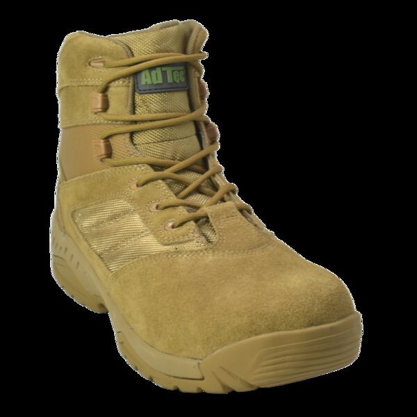 アドテック メンズ シューズ ブーツ・レインブーツ スエード レザー AdTec 6 Suede Leather Side Zipper Tactical Boots Coyote