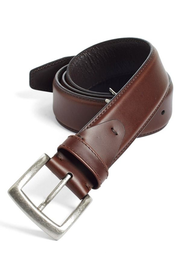 ジョンストンアンドマーフィー メンズ アクセサリー ベルト Johnston Murphy Calfskin Belt Dark Brown ブラウン
