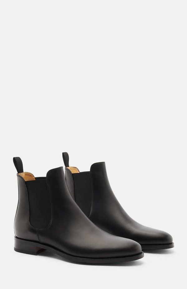 スカロッソ メンズ シューズ ブーツ・レインブーツ チェルシーブーツ チェルシー SCAROSSO Giancarlo Chelsea Boots Black Calf ブラック