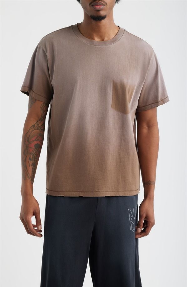 エルウッド メンズ トップス Tシャツ Elwood Core Distressed Tee Vintage Brown ブラウン