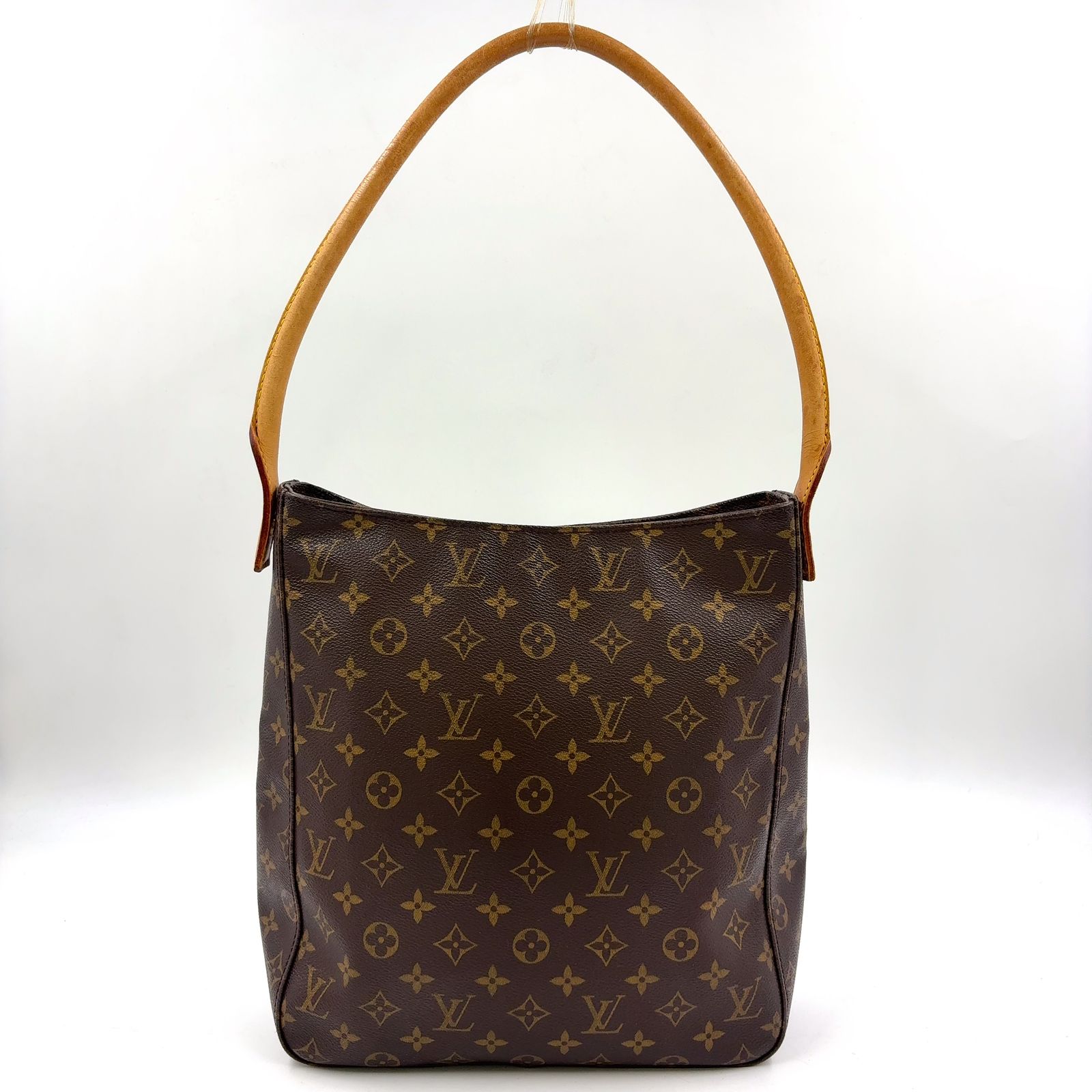 【新着】LOUIS VUITTON ルーピングGM モノグラム モノグラム レザー、PVC ブラウン、ライトブラウン ショルダーバッグ ゴールド M51145