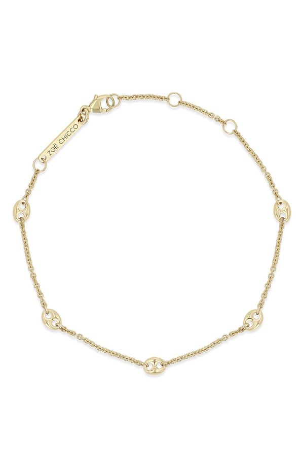 ゾーシッコ レディース アクセサリー ブレスレット・バングル・アンクレット Zo Chicco 14K Gold 5Station Puffed Mariner Link Bracelet 14K Y