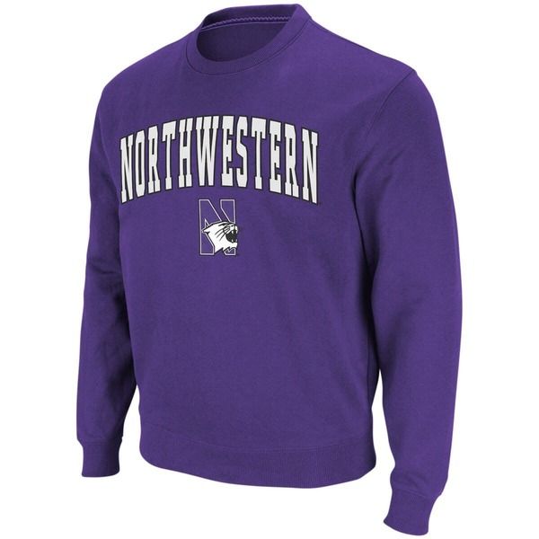 コロシアム メンズ アウター パーカー・スウェット クルーネック シャツ ロゴ Mens Colosseum Purple Northwestern Wildcats Arch Logo Crew N