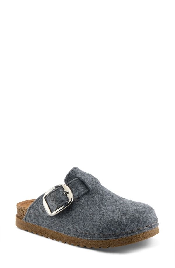 フレクサス レディース シューズ サンダル ウール Flexus by Spring Step Giller Boiled Wool Clog Dark Grey グレー