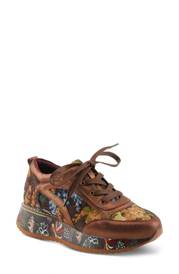 スプリングステップ レディース シューズ スニーカー プラットフォーム LArtiste by Spring Step Invidia Platform Sneaker Bronze Multi マル