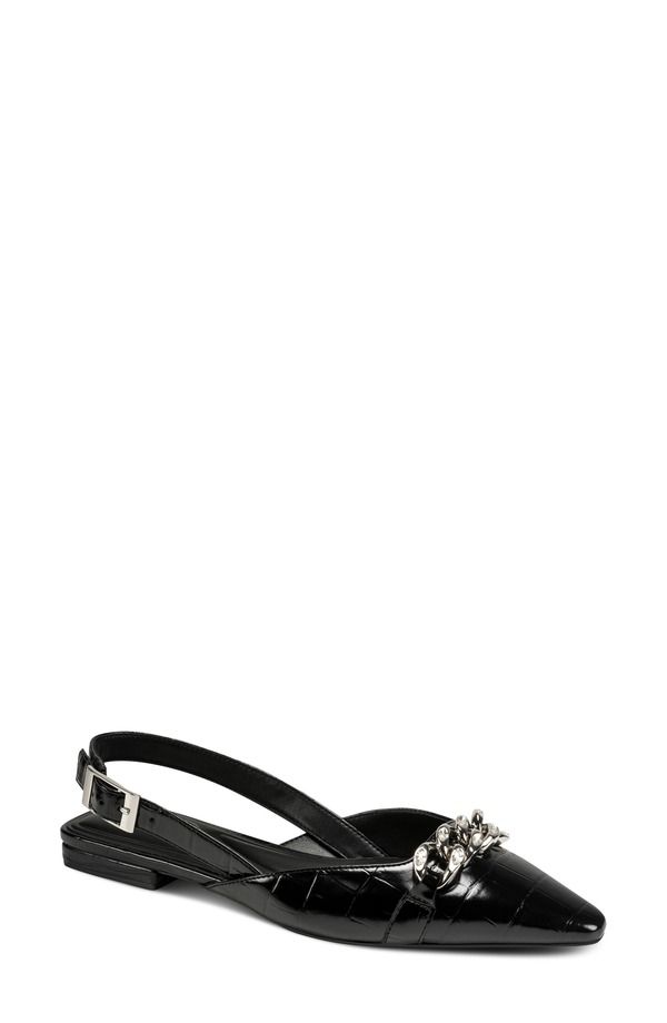 ダナ キャラン ニューヨーク レディース シューズ パンプス DKNY Cosetta Slingback Pointed Toe Flat Black ブラック