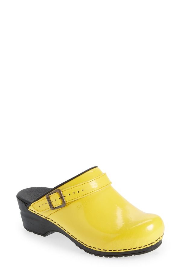 サニータ レディース シューズ サンダル ドット柄 ドット Sanita Estelle Polka Dot Clog Yellow イエロー