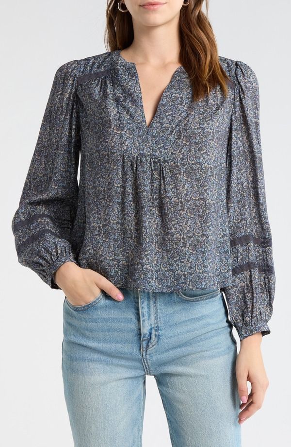 ペイジ レディース トップス シャツ プリント PAIGE Calgary Printop Navy Multi ネイビー 44,070円