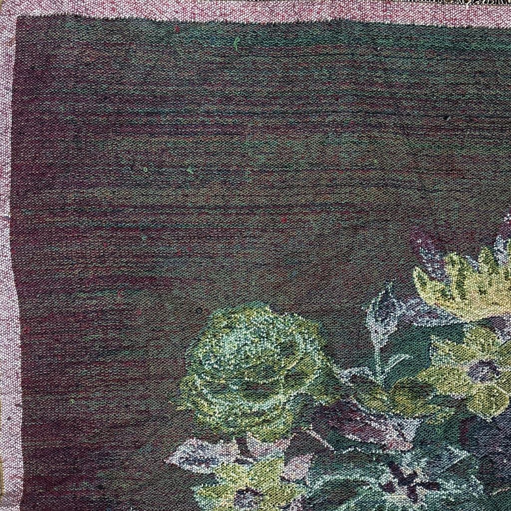 vintageラグ ブランケット マルチカバー タペストリー 花 フラワー