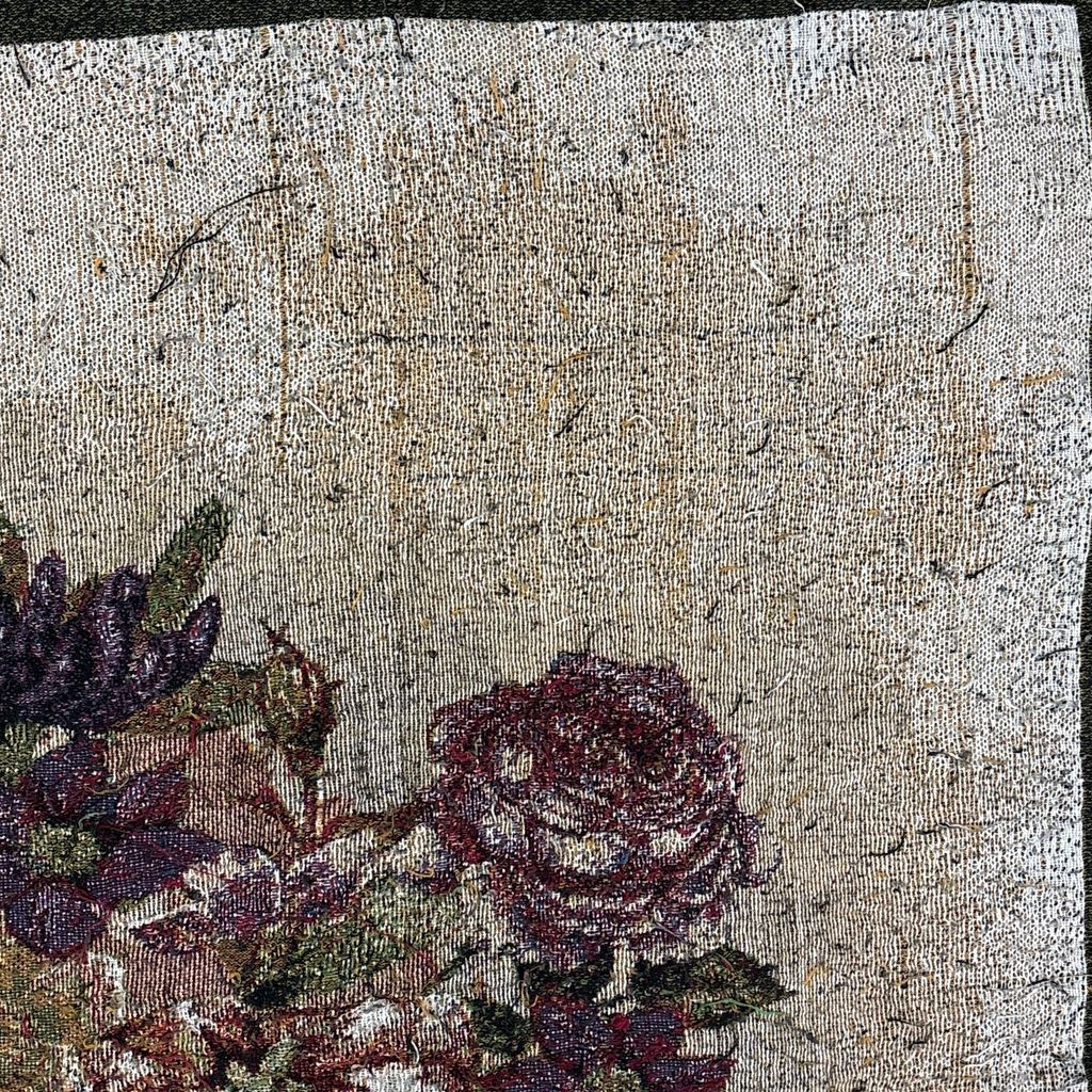 vintageラグ ブランケット マルチカバー タペストリー 花 フラワー