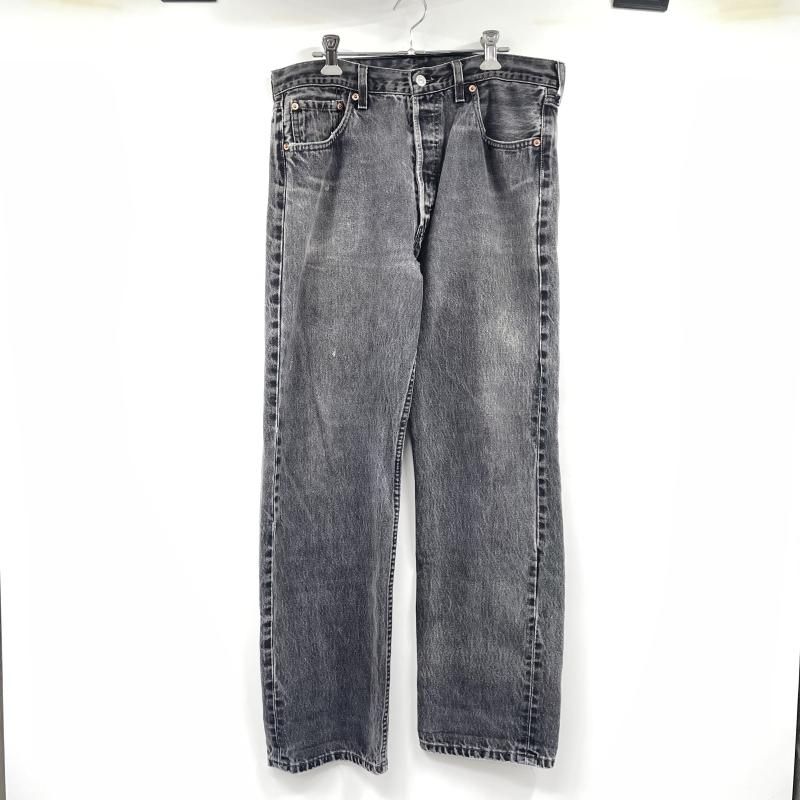 中古】97s LEVI'S 後染めブラックデニムパンツ USA製 W34 L30 501-0660