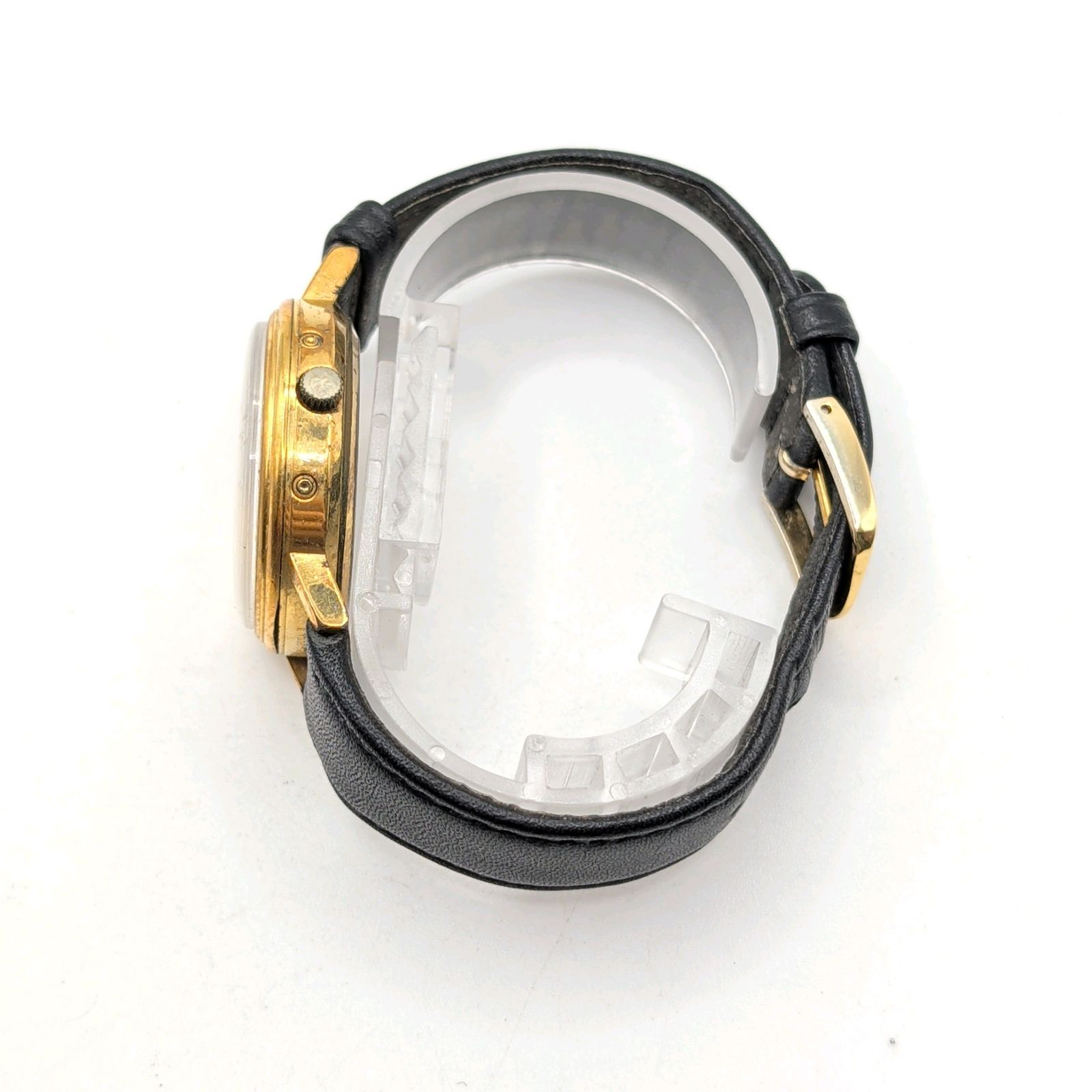 REVUE THOMMEN 自動巻き時計 ゴールド/ブラック REVUE THOMMEN Watch Automatic Men's Round White dial Exhibition