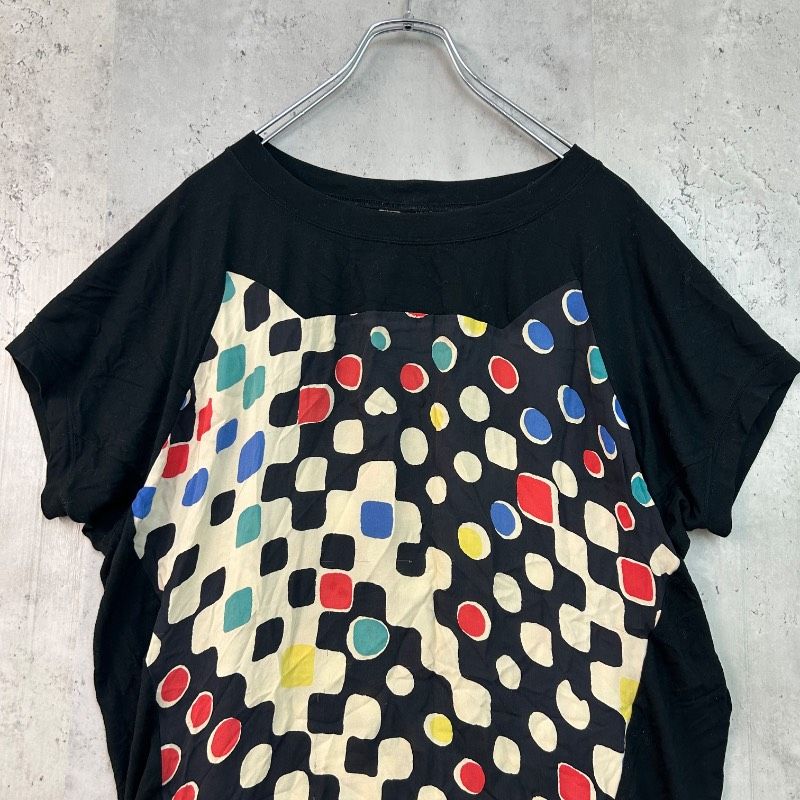 TSUMORI CHISATO ツモリチサト 2 ドット柄ワンピース ブラック 半袖