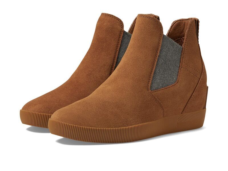 ソレル レディース シューズ スニーカー SOREL Out N About SlipOn Wedge II VelvetanGum 2 タン