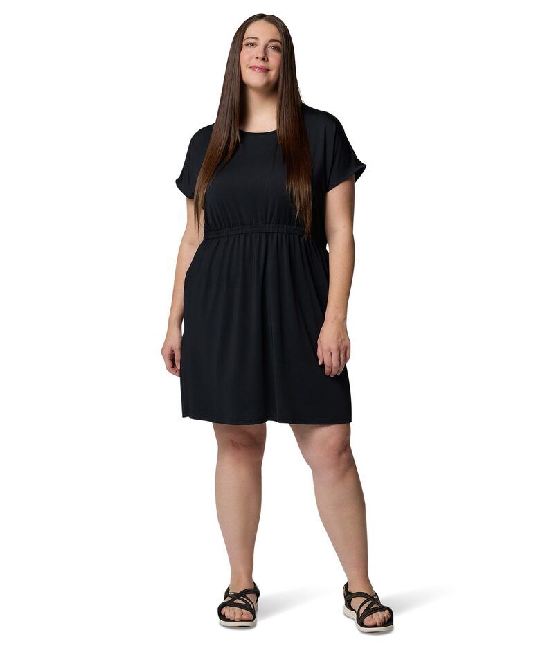 コロンビア レディース トップス ワンピース プラスサイズ Columbia Plusize Chill River Short Sleeve Dress Black ブラック