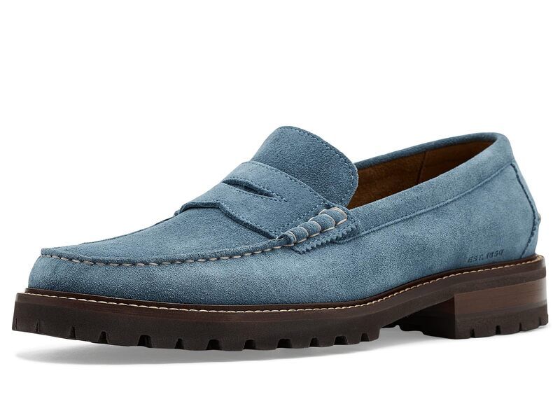ジョンストンアンドマーフィー メンズ シューズ スリッポン・ローファー Johnston Murphy Collier Penny Loafers Denim Suede デニム