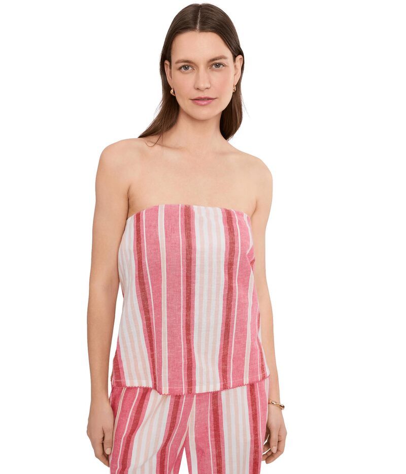 ビーチライオット レディース トップス シャツ ストラップレス Beach Riot Celeste Strapless Top Bubblegum Stripe ストライプ