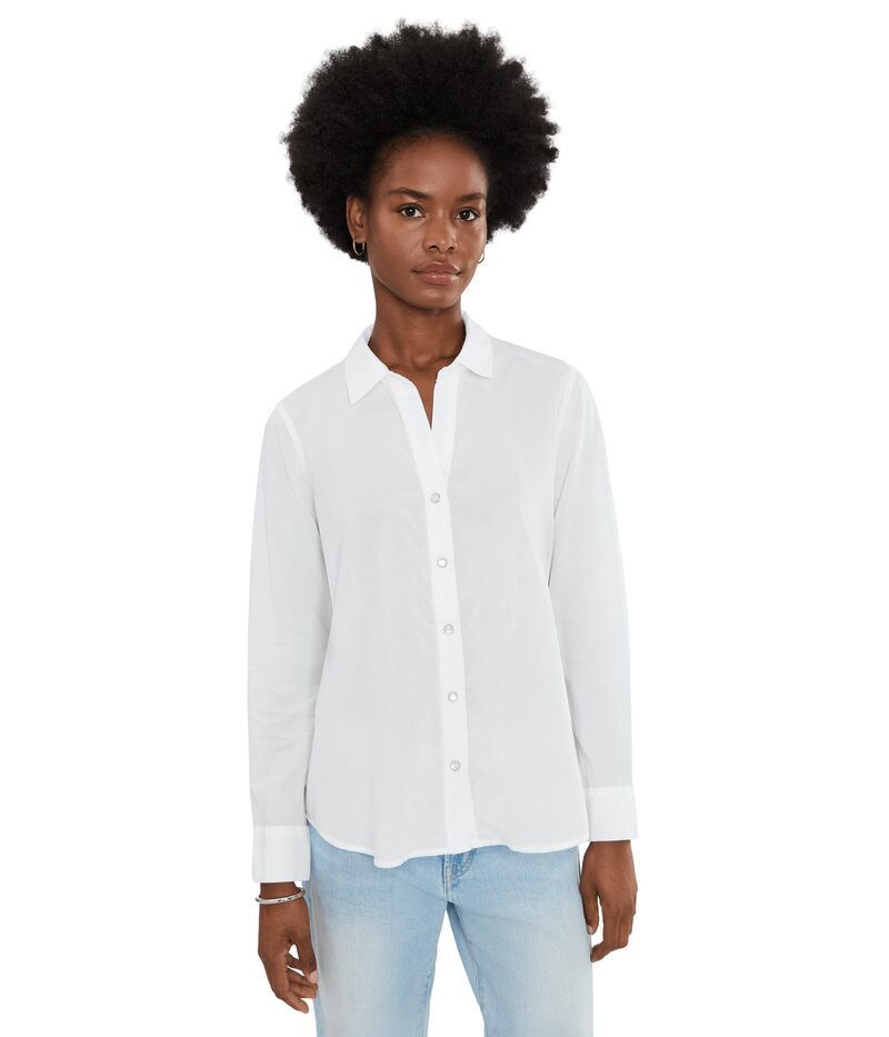 ニックプラスゾーイ レディース トップス シャツ コットン NICZOE Core Cotton Shirt Paper White ホワイト