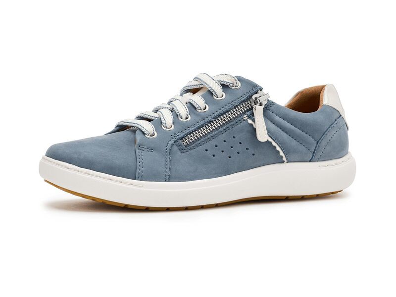 クラークス レディース シューズ スニーカー Clarks Nalle Zen Blue Nubuck ブルー