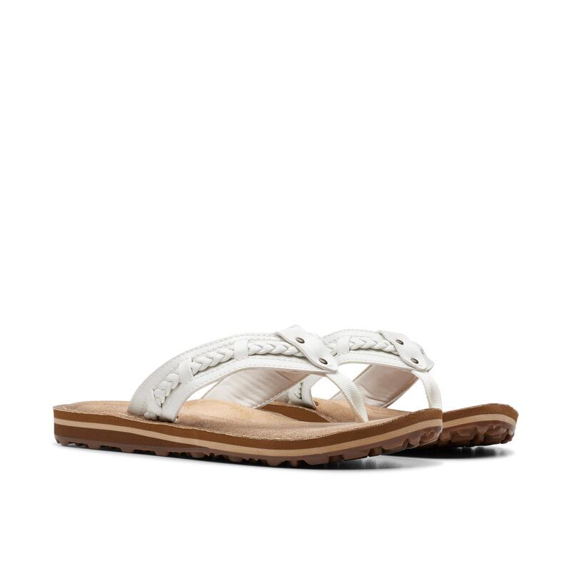 クラークス レディース シューズ サンダル Clarks Fennerice OffWhite Synthetic オフホワイト