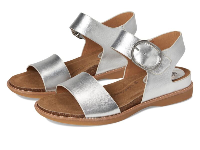 ソフト レディース シューズ サンダル Sofft Bali Silver Leather シルバー