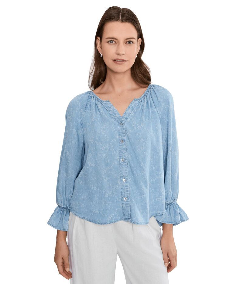 リヴァプール ロサンゼルス レディース トップス シャツ Liverpoolos Angeles 34 Sleeve Button Front Shir red Woven Top Rose Ice
