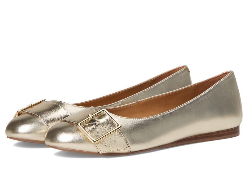 ジョンストンアンドマーフィー レディース シューズ サンダル Johnston Murphy Claire Belted Flat Gold Metallic ゴールド
