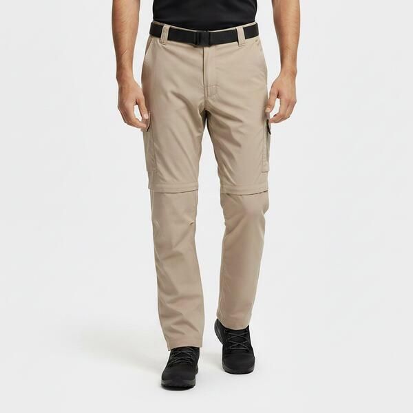 コロンビア メンズ ボトムス カジュアルパンツ Columbia Mensilver Convertible Zip Off Trouser Tusk シルバー