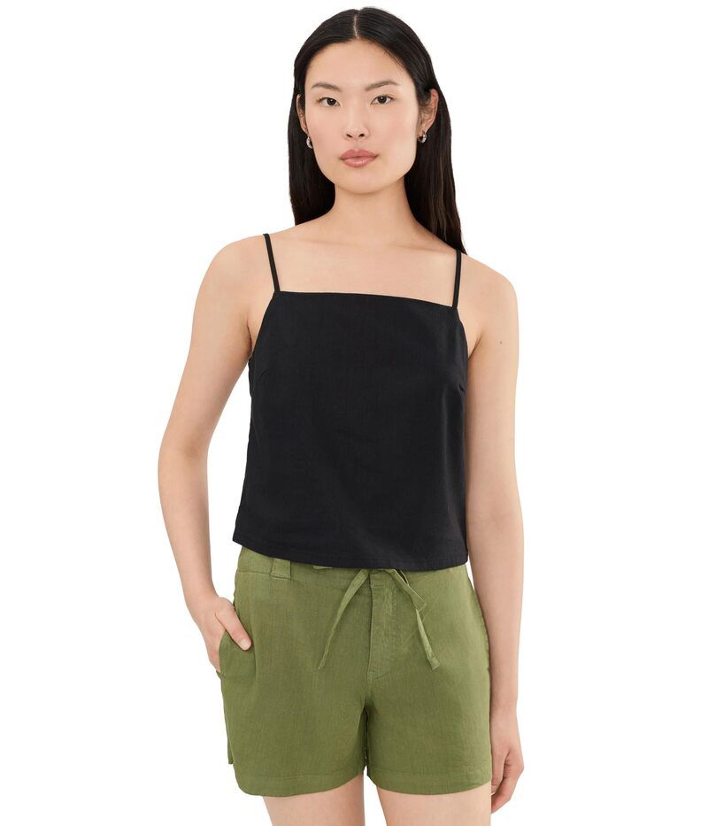 カットフロムザクロス レディース トップス シャツ リネン KUT from the Kloth Kerri Linen Spaghetti Strap Top Black ブラック