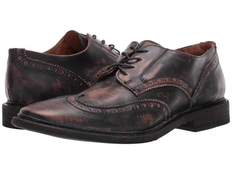 フライ メンズ シューズ オックスフォード ウィングチップ Frye Paul Wingtip Black Brush Offull Grain ブラック