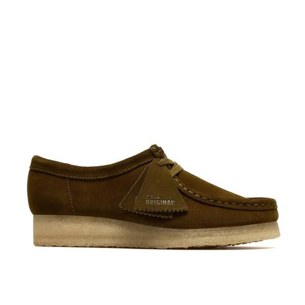 クラークス レディース シューズ パンプス Clarks Originals Womens Wallabee Moc Toe Formal Shoes Olive Suede オリーブ