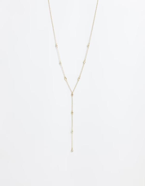 アクセサライズ レディース アクセサリー ネックレス・チョーカー・ペンダントトップ レース Accessorize Z sparkle lariat chainecklace in 14k gold