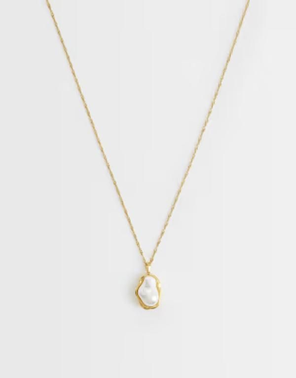 ロストソウルズ レディース アクセサリー ネックレス・チョーカー・ペンダントトップ レース Lost Souls molten faux pearl pendant necklace in 18K g