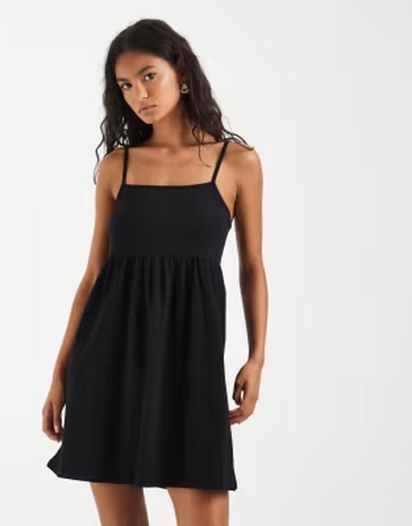 ピーシーズ レディース トップス ワンピース ミニ PIECES babydoll camini dress Black ブラック 10,110円