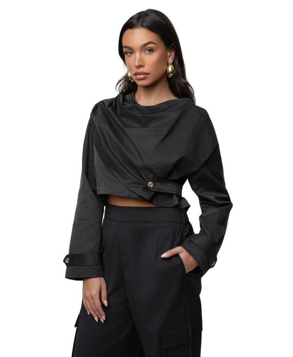 ジェイラックスレーベル レディース アウター ジャケット・ブルゾン ケープデザイン キャップ ケープ JLUXLABEL Womens Next Level Cape Jacket Black ブラッ