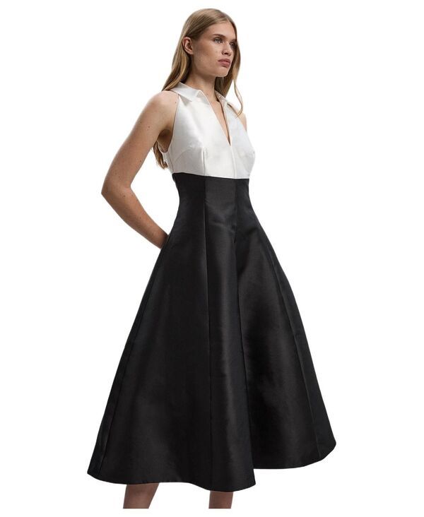 カレンミレン レディース トップス ワンピース コントラスト Karen Millen Womens Twill Contrastux Tailoredress Mono