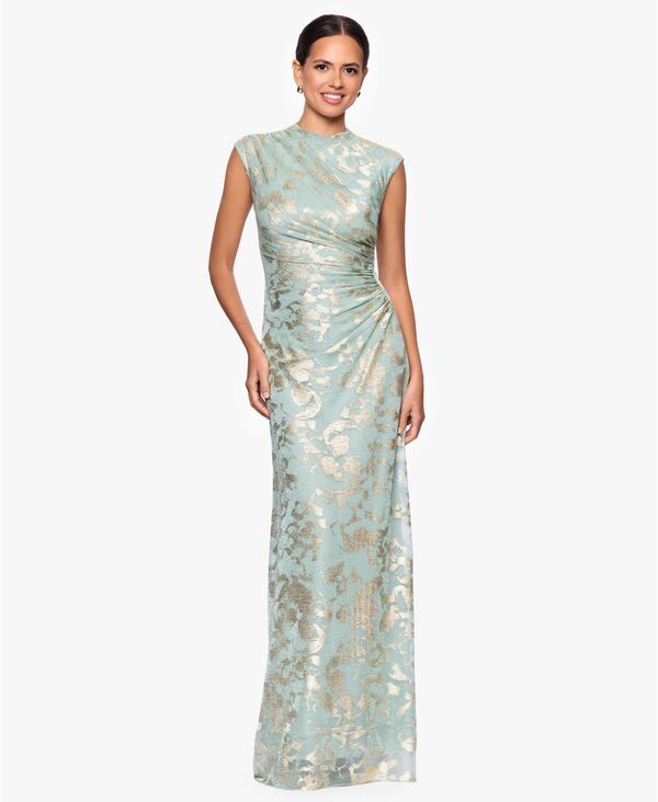 ベッツィアンドアダム レディース トップス ワンピース モックネック Betsy Adam Womens Mock Neck Gown Dressage Gold セージ