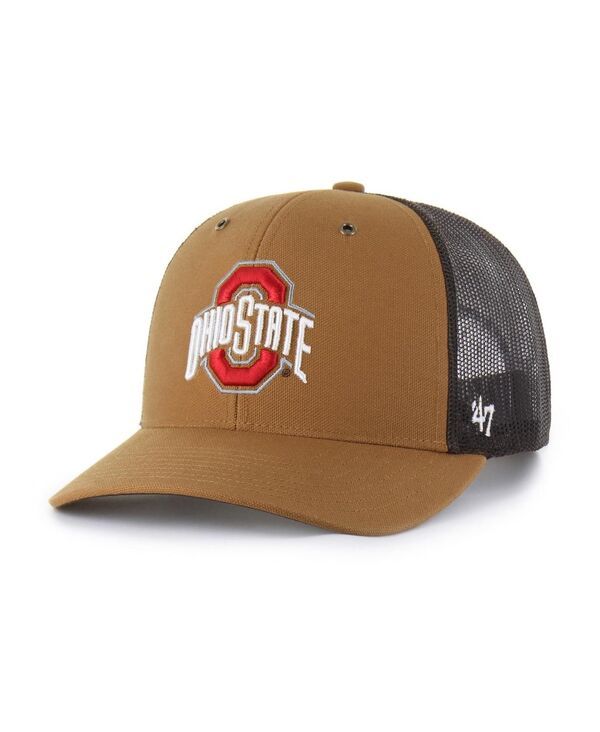 47 ブランド レディース アクセサリー 帽子 47 Brand X Carhartt Mens and Womens Brown Ohio State Buckeyes Trucker Adjust