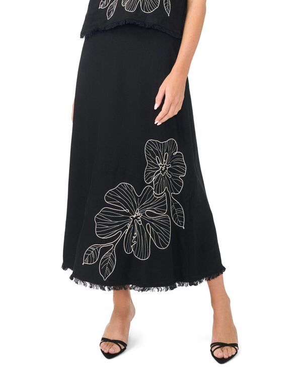 ヴィンスカムート レディース ボトムスカート プリント ミディ Vince Camuto Womens Printed Invisible Zipper Midi Skirt Rich Black ブ 16,436円