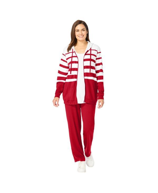 ウーマン ウィズイン レディース アウター ジャケット・ブルゾン プラスサイズ Woman Within Plusize Within Striped Full Zip Jacket Set Clas