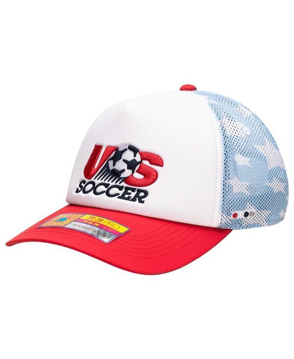 ファンインク メンズ アクセサリー 帽子 Fan Ink Mens and Womens White USMNT Making History Adjustable Trucker Hat White