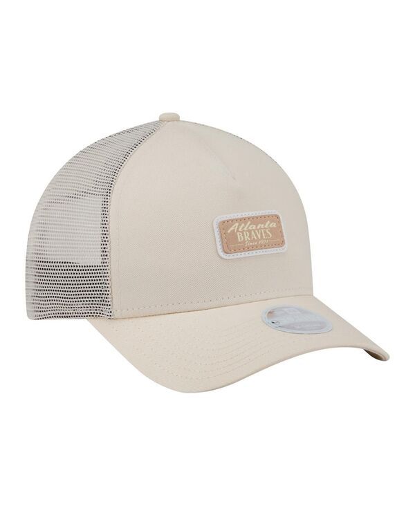 ニューエラ レディース アクセサリー 帽子 New Era Womens Light Beige Atlanta Braves Tonal Patch 9FORTY MCrown AFrame Tru